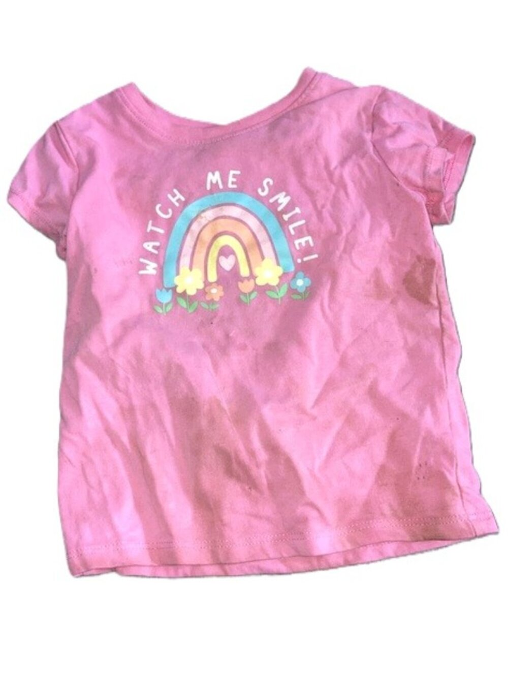 GARANIMALS Pink Rainbow "Watch Me Smile" Toddler T-shirt 24 months